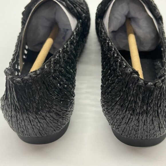 New in Box Aerosoles Hour Raffia Loafer in Black with Size 5 - Picture 11 of 13
